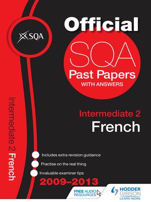 cover image of SQA Past Papers 2013 Intermediate 2 French